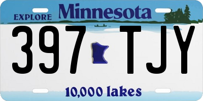 MN license plate 397TJY