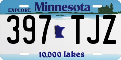 MN license plate 397TJZ
