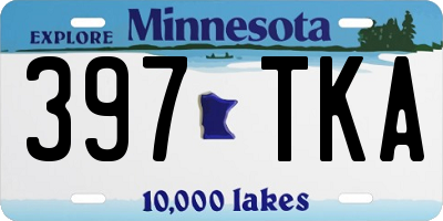 MN license plate 397TKA