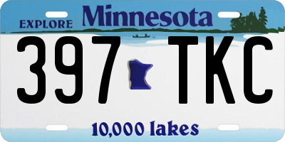 MN license plate 397TKC