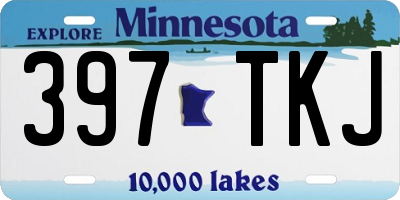 MN license plate 397TKJ