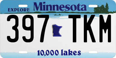 MN license plate 397TKM