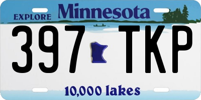 MN license plate 397TKP