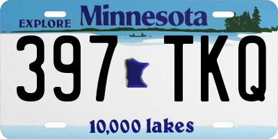MN license plate 397TKQ