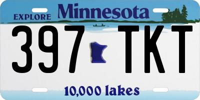 MN license plate 397TKT
