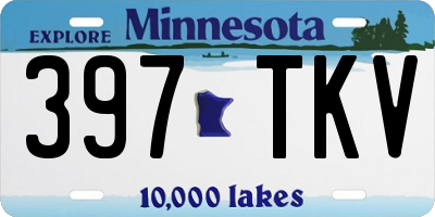 MN license plate 397TKV
