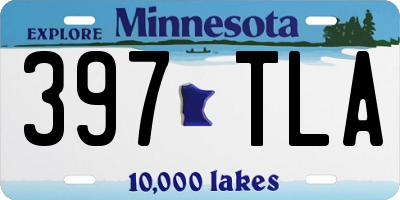 MN license plate 397TLA