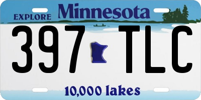 MN license plate 397TLC