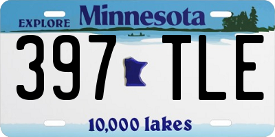 MN license plate 397TLE