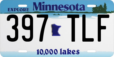 MN license plate 397TLF