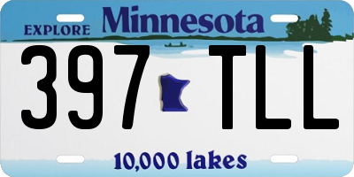 MN license plate 397TLL