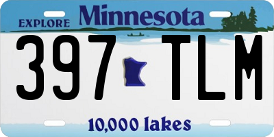 MN license plate 397TLM