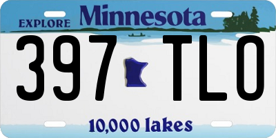 MN license plate 397TLO