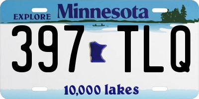 MN license plate 397TLQ