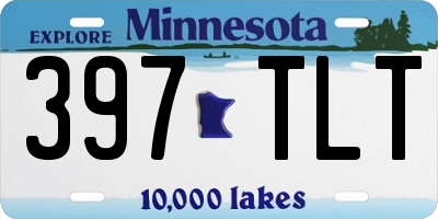 MN license plate 397TLT