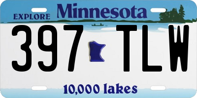 MN license plate 397TLW