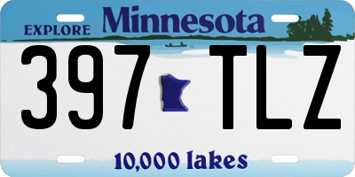 MN license plate 397TLZ
