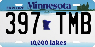 MN license plate 397TMB