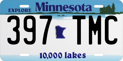 MN license plate 397TMC