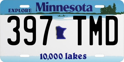 MN license plate 397TMD