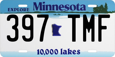 MN license plate 397TMF