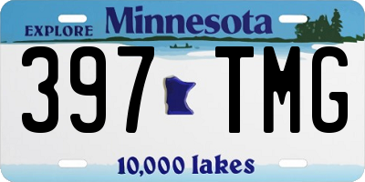 MN license plate 397TMG
