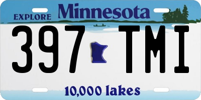 MN license plate 397TMI