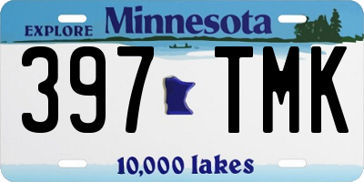 MN license plate 397TMK