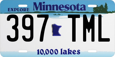 MN license plate 397TML