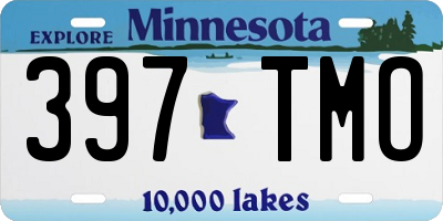MN license plate 397TMO