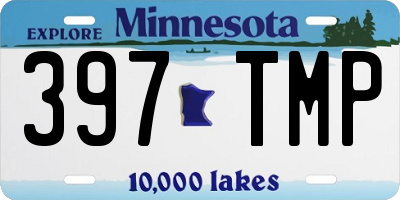 MN license plate 397TMP