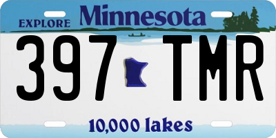 MN license plate 397TMR