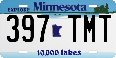 MN license plate 397TMT