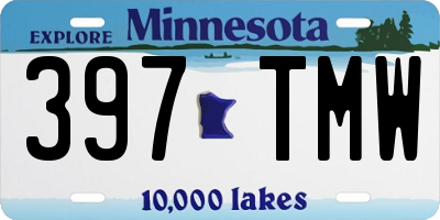 MN license plate 397TMW