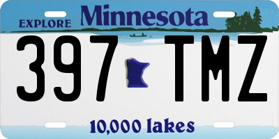 MN license plate 397TMZ