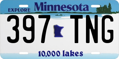 MN license plate 397TNG