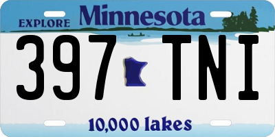 MN license plate 397TNI