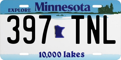 MN license plate 397TNL
