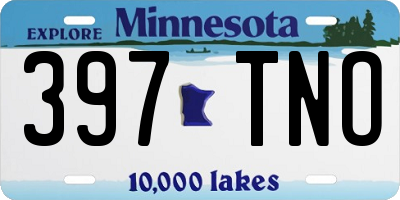 MN license plate 397TNO