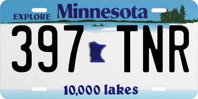 MN license plate 397TNR