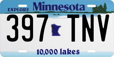 MN license plate 397TNV