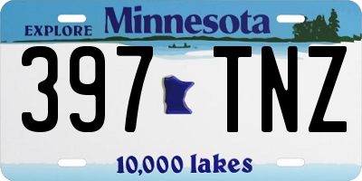 MN license plate 397TNZ