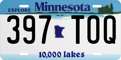 MN license plate 397TOQ
