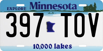 MN license plate 397TOV