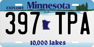 MN license plate 397TPA