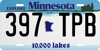 MN license plate 397TPB