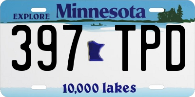 MN license plate 397TPD