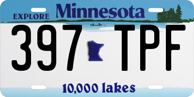 MN license plate 397TPF