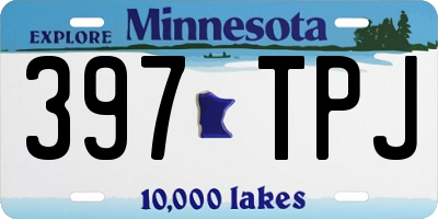 MN license plate 397TPJ