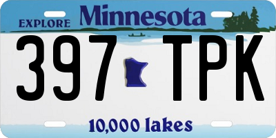 MN license plate 397TPK